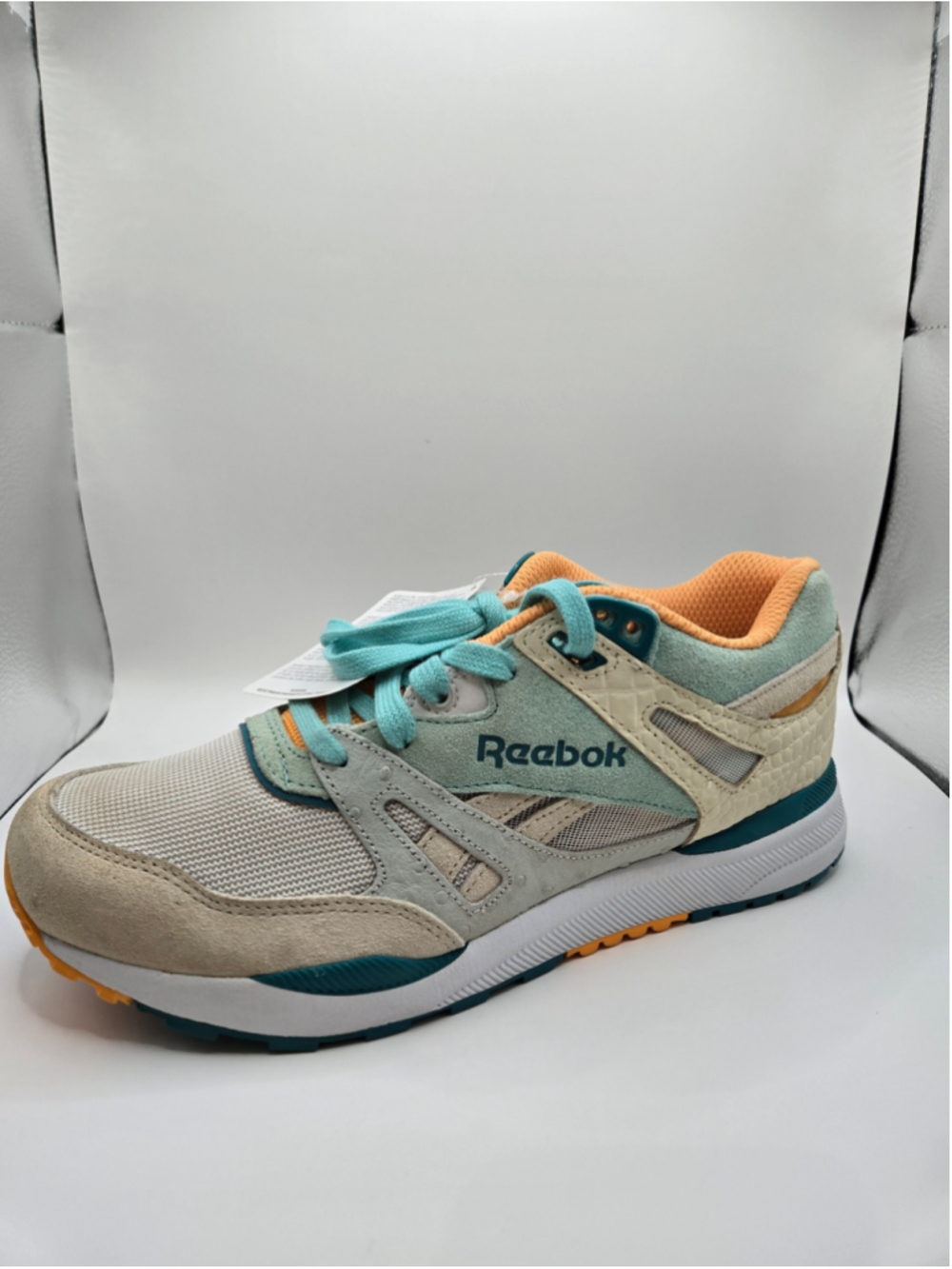 Men's Reebok Packer Sneakers Beige Teal Orange